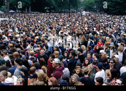 Concert de rock foule sur Boston Common