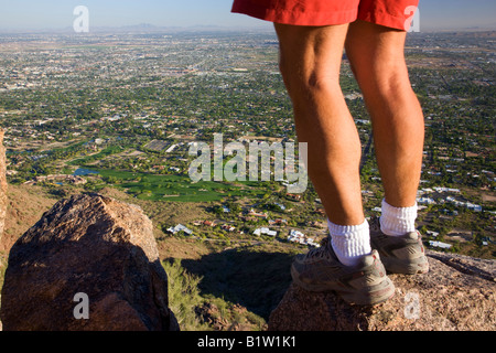 La randonnée sur la montagne Camelback Phoenix Arizona parution modèle Banque D'Images