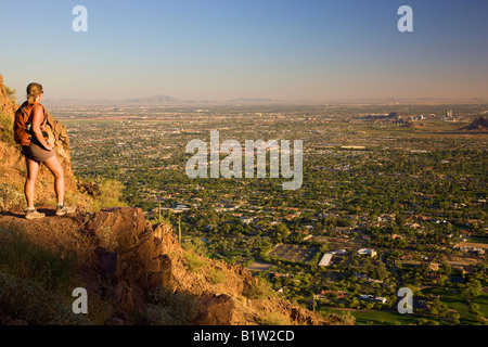 La randonnée sur la montagne Camelback Phoenix Arizona parution modèle Banque D'Images