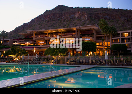 Les piscines au Phoenician Resort de Scottsdale en Arizona Banque D'Images