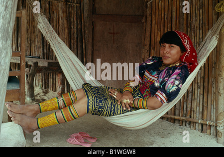 PANAMA San Blas Islands Indiens Kuna Banque D'Images