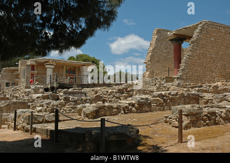 La reconstruction de Knossos Crète, Grèce Banque D'Images