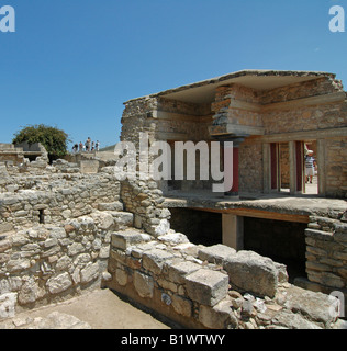 La reconstruction de Knossos Crète Grèce Banque D'Images