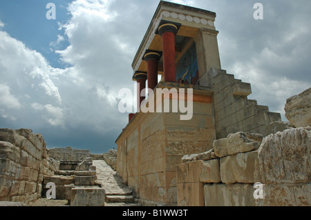 Ruines de Knossos Crète Grèce Banque D'Images