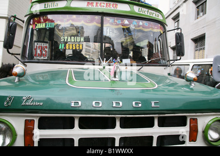 Bus, La Paz, Bolivie Banque D'Images