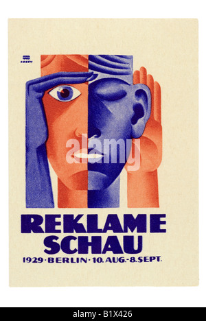 Reklameschau, 1929 Berlin, 10. - 8 août. Sept. Banque D'Images