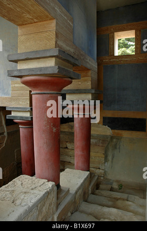 La reconstruction de Knossos Crète Grèce Banque D'Images