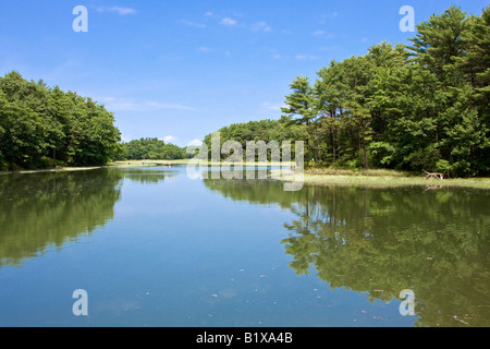 Chauncey Creek Inlet Tidal, Kittery Point Maine Banque D'Images