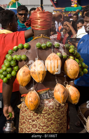 THAIPUSAM FESTIVAL religieux hindous dans les grottes de Batu, KUALA LUMPUR, MALAISIE. Banque D'Images