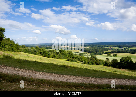 Vue sur les collines du Surrey Banque D'Images