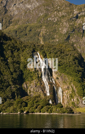 Lady bowen falls,Milford Sound, nouvelle-zélande Banque D'Images