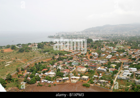 La péninsule de Freetown Sierra Leone de l'air Banque D'Images