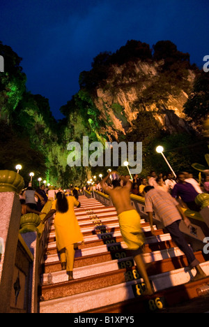 THAIPUSAM FESTIVAL religieux hindous dans les grottes de Batu, KUALA LUMPUR, MALAISIE. Banque D'Images