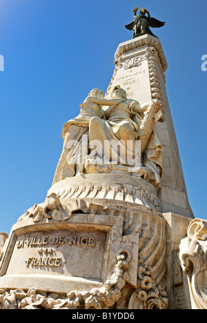 Statue de la ville de Nice dans le Jardin Albert Premier à Nice pour un usage éditorial uniquement Banque D'Images