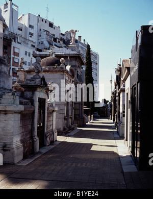 Élaborer des mausolées de marbre dans La Recoleta Cemetery Buenos Aires Argentine Banque D'Images