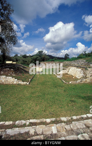 La balle au Mayan Ruins de Chinkultic près de Comitan, Chiapas, Mexique Banque D'Images