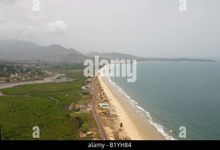 La péninsule de Freetown Sierra Leone de l'air Banque D'Images