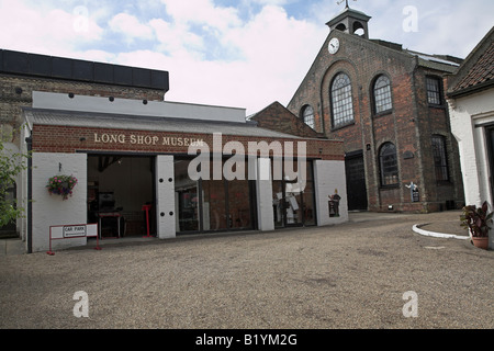 Boutique Long musée à l'ancienne usine d'ingénierie, Garretts Woodbridge, Suffolk, Angleterre Banque D'Images