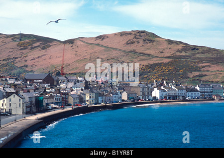 Ville de Peel à l'île de Man en Angleterre Banque D'Images