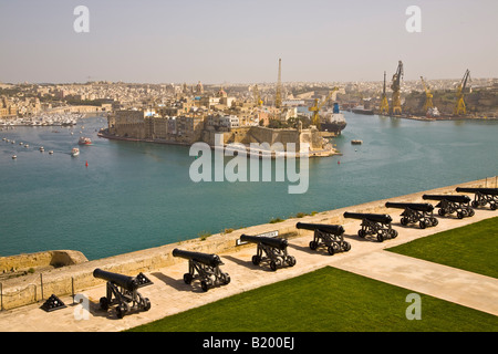 Bastion Lascaris, La Valette, Malte Banque D'Images