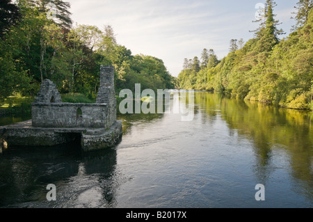 Monk's House Pêche, rivière Cong, Cong, Irlande Banque D'Images