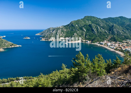 View over Resort Ville de Icmeler Marmaris Mugla Turquie Banque D'Images