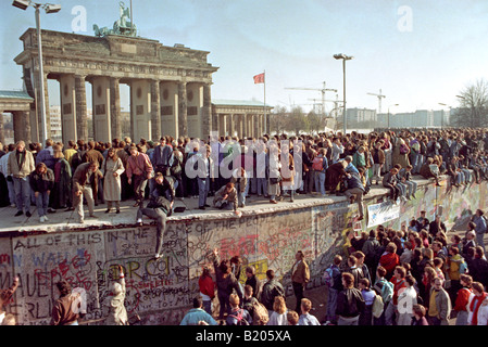 Chute du Mur de Berlin Banque D'Images