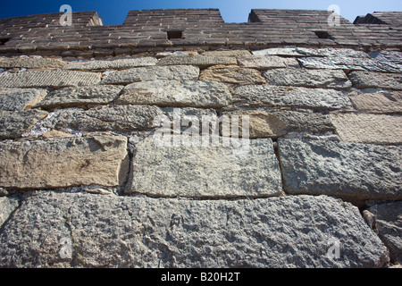 L'ancienne muraille de Chine à Mutianyu autrefois au nord de Beijing Beijing Banque D'Images