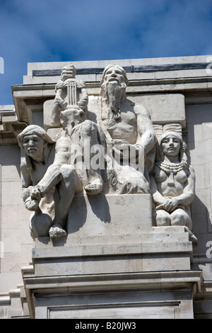 Détail du pavillon National Museum Cardiff Banque D'Images