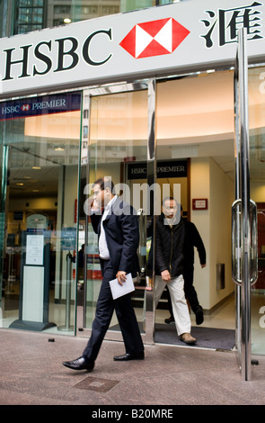 Hong Kong Shanghai Banking Corporation bureau à financial district Connaught Road Hong Kong Chine Banque D'Images