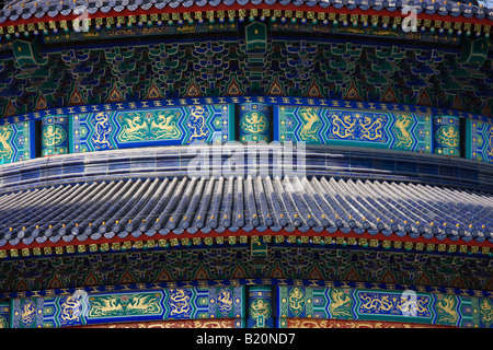 Salle de Prière pour les bonnes récoltes Qinian Dian à la dynastie des Ming, le Temple du Ciel Pékin Chine Banque D'Images