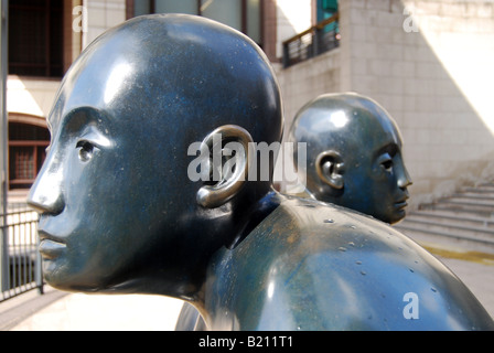 Sculpture en bronze de l'homme hommes chiffres généraux Banque D'Images