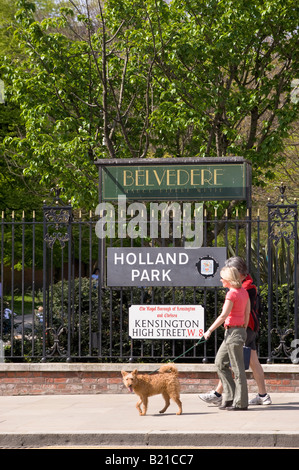 Entrée de Holland Park Kensington W8 London United Kingdom Banque D'Images