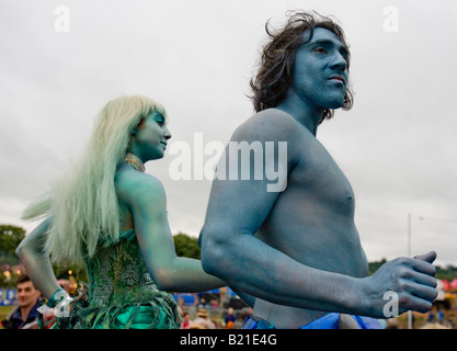 Clyde Mcphatter et sirène à Glastonbury Festival Pilton Somerest UK Europe Banque D'Images