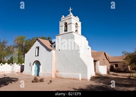 Amérique du Sud Chili Norte Grande désert Atacama San Pedro de Atacama Iglesia San Pedro église fortifiée adobe coloniale Banque D'Images