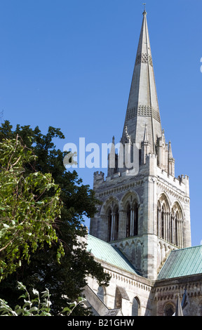 Flèche de la cathédrale de Chichester, West Sussex England Banque D'Images