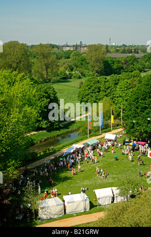 2008 Marché du lin (Flachsmarkt) au château de Linn, Krefeld, Allemagne Banque D'Images