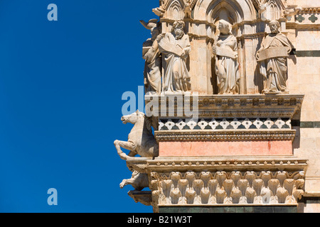 La cathédrale de détail à Sienne Banque D'Images