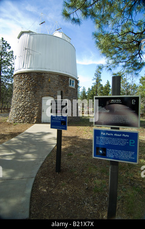 Le Pluton dôme à l'Observatoire Lowell où Clyde Tombaugh découvre Pluton. Banque D'Images