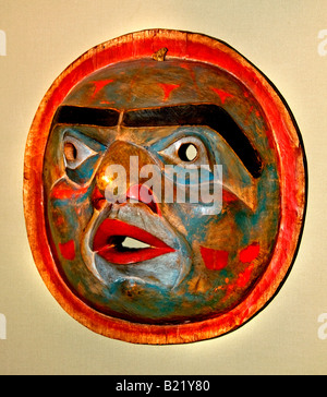 Masque de chamanisme Tlingit esprits malins exorcisme masque Indiens Amérindiens Banque D'Images