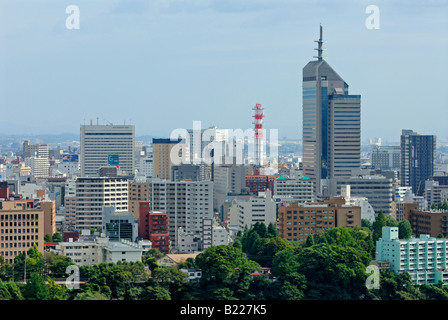 Vue sur le mont de la ville de Sendai Aoba Sendai au Japon Banque D'Images