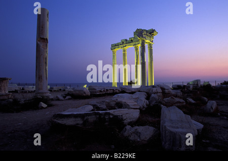 Côté Apollon Tempel Turquie Riviera turque Banque D'Images