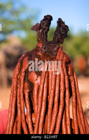 Les cheveux des femmes Himba en Namibie Banque D'Images