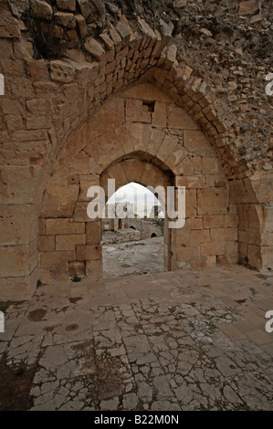 Vue fenêtre de Krak des Chevaliers Syrie Banque D'Images