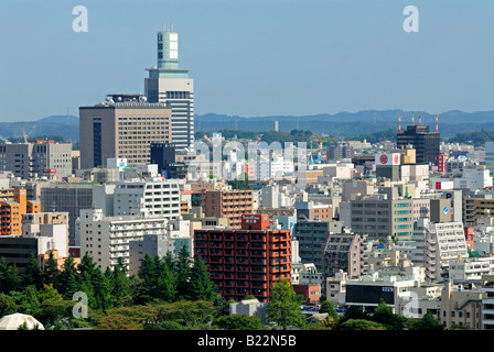 Vue sur le mont de la ville de Sendai Aoba Sendai au Japon Banque D'Images