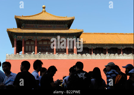 La Cité Interdite à Beijing en Chine. 12-JUIL-2008 Banque D'Images