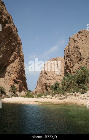 Wadi Shab, Sultanat d'Oman Banque D'Images