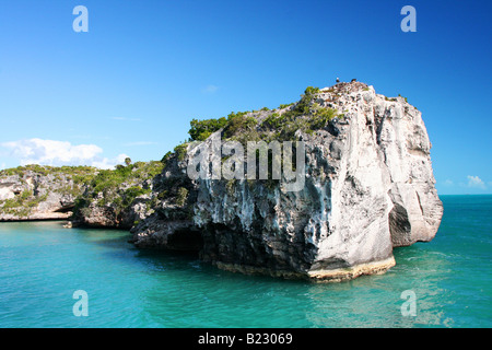 Pirate Rock dans Turks et Caïques Banque D'Images