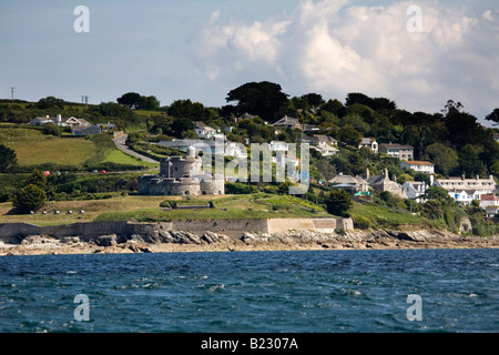 St mawes château de la mer Cornwall Banque D'Images