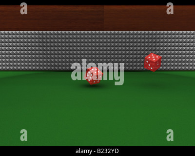 3D render of rolling dice Banque D'Images